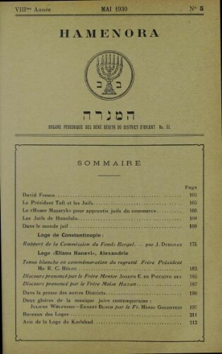 Hamenora. mai 1930 - Vol 08 N° 05